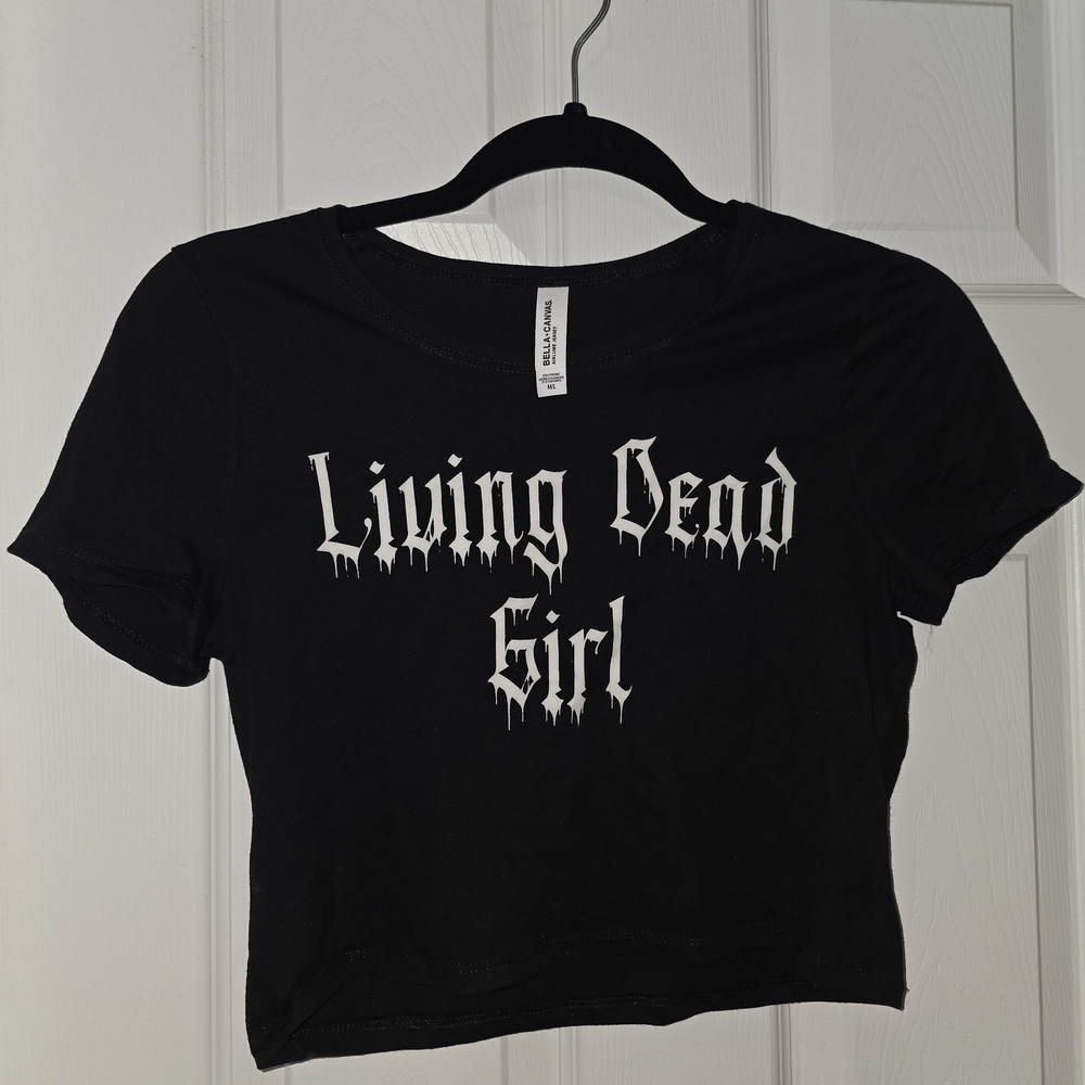 Bella Canvas Black Graphic Crop Top
